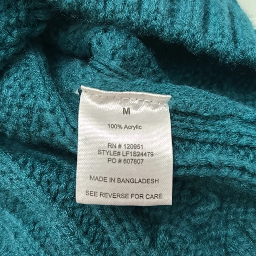 NWT Olive + Oak Green Chunky Crop Turtleneck Sweater